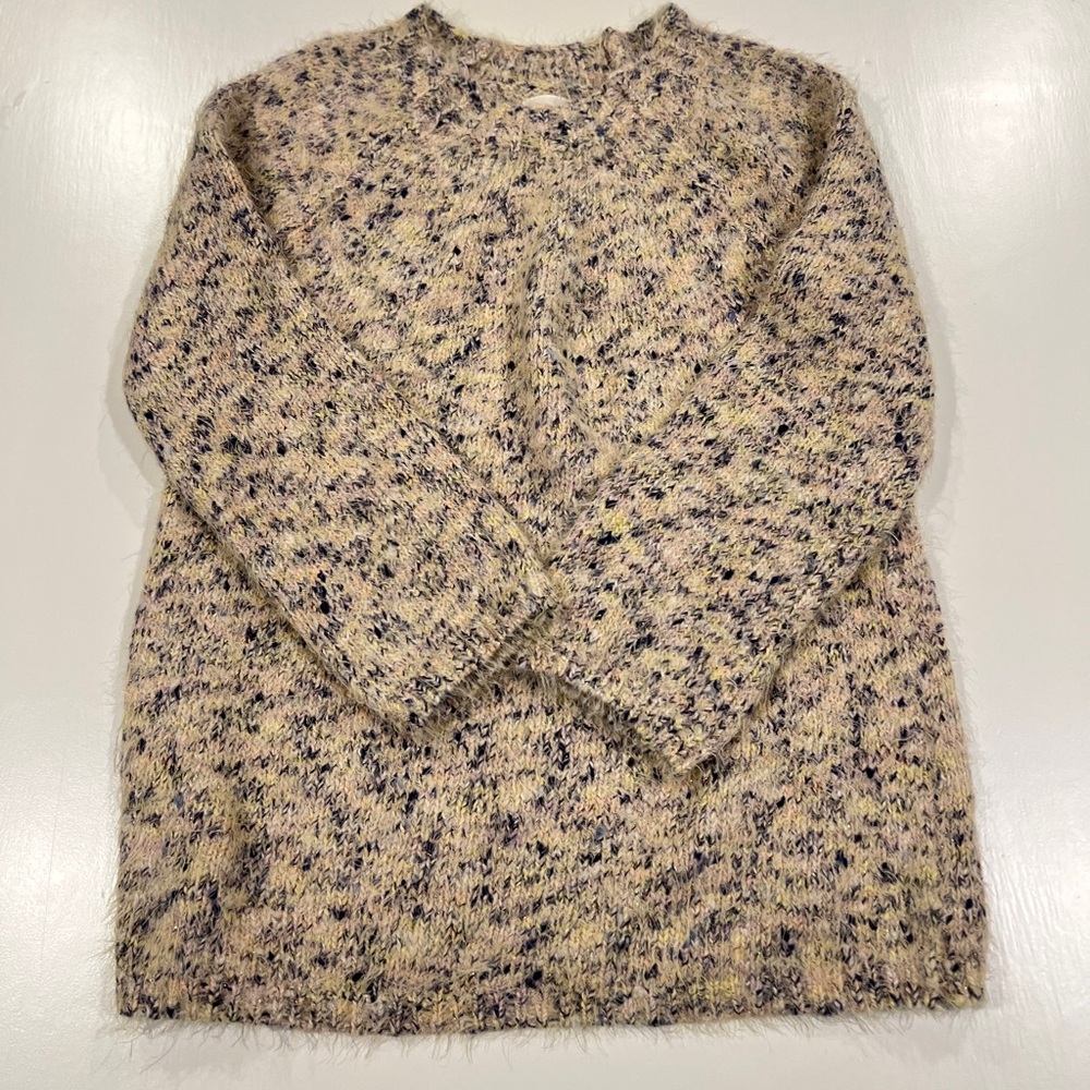 Lou‎ & Grey Women’s Fuzzy Knit Light Multicolor Sweater Size S NWOT